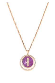 Bucherer Exclusive Lucky Move Lepidolite MM Pendant in Pink Gold