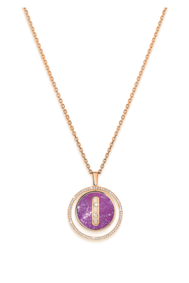 Bucherer Exclusive Lucky Move Lepidolite MM Pendant in Pink Gold