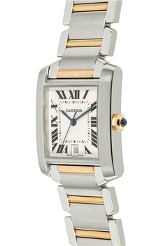 Tank Francaise Yellow Gold and Stainless Steel Quartz