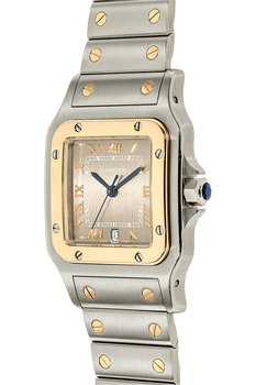 Santos Yellow Gold and Stainless Steel Quartz