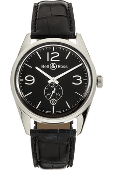 Vintage Officer Black Stainless Steel Automatic