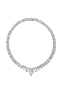 Various Cut Diamond Necklace in White Gold