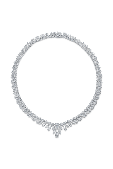 Various Cut Diamond Necklace in White Gold