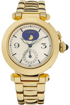 Pasha Moon Phase Yellow Gold Quartz