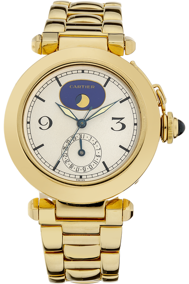 Pre Owned Cartier Pasha Moon Phase Yellow Gold Quartz