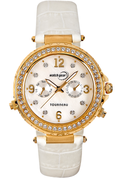 Ladies&#39; Gold Tone Crystal Mother of Pearl