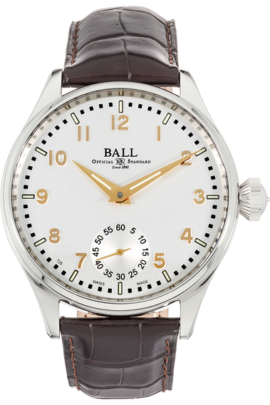 Pre-Owned Ball Watch Trainmaster 125th Anniversary (NM3038D-LL3J-WH)
