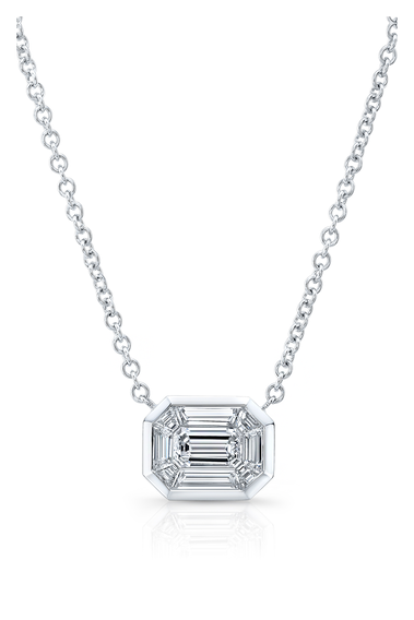 Various Cut Diamond Kaleido Pendant in White Gold