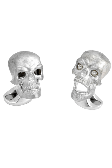 Skull Cufflinks with Diamond eyes