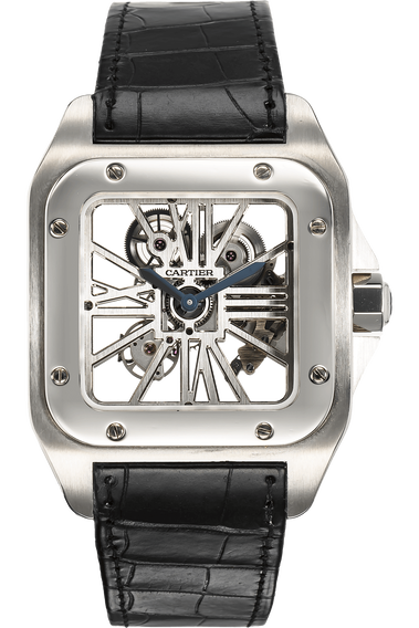 Pre Owned Cartier Santos 100 Skeleton Palladium Manual