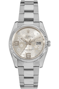 datejust white gold and stainless steel automatic