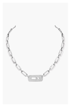 Move Link XL Chain Necklace in White Gold