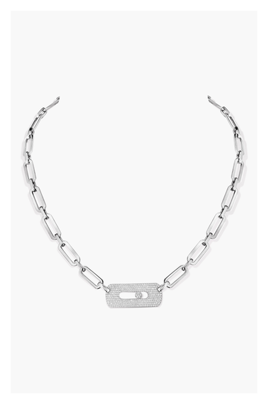 Move Link XL Chain Necklace in White Gold