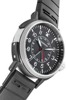 TNY 44mm Aviator GMT in Stainless Steel and DLC