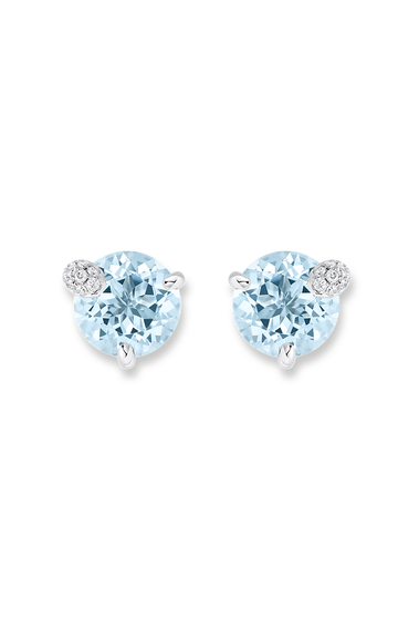 Peekaboo Aquamarine Studs