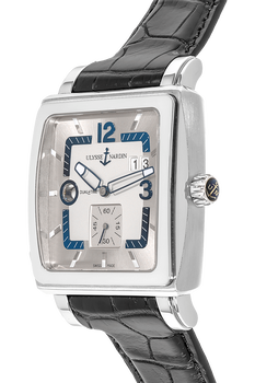 Quadrato Dual Time Stainless Steel Automatic