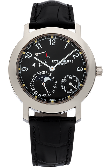 Pre Owned Patek Philippe Moon Phase Power Reserve Reference 5055 White Gold Automatic