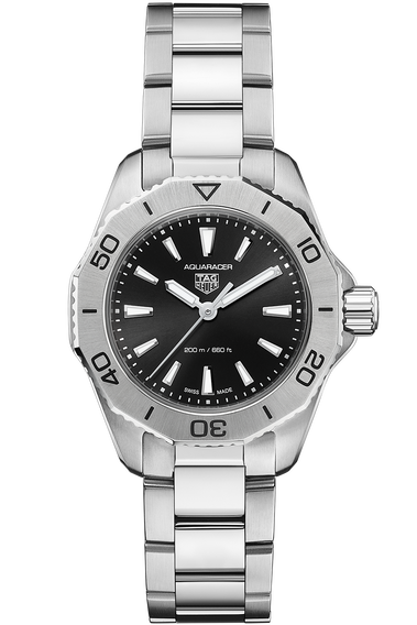 Aquaracer Quartz Ladies Black Steel Watch