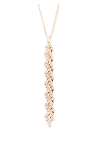 Brevetto 7-row Multi Size Pendant in Pink Gold