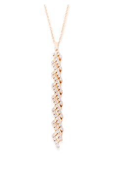 Brevetto 7-row Multi Size Pendant in Pink Gold