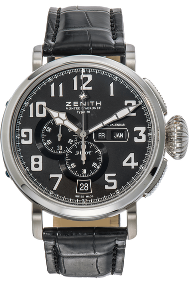 Pilot Type 20 Annual Calendar Stainless Steel Automatic