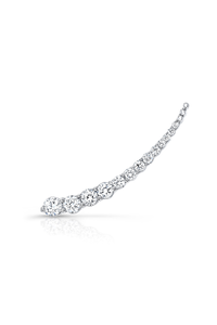 Left Ear Climber in White Gold