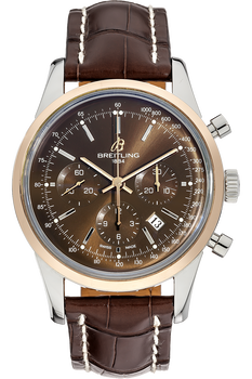 Transocean Chronograph Rose Gold and Stainless Steel Automatic