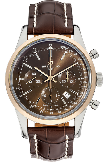 Transocean Chronograph Rose Gold and Stainless Steel Automatic