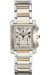 Tank Francaise Chronograph Yellow Gold and Stainless Steel Quartz