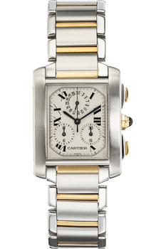 Tank Francaise Chronograph Yellow Gold and Stainless Steel Quartz