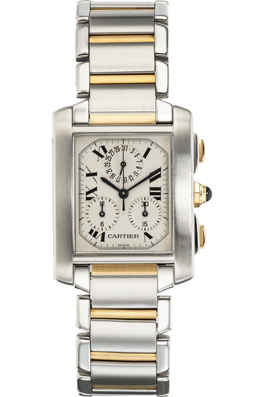 Tank Francaise Chronograph Yellow Gold and Stainless Steel Quartz