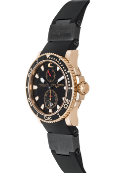 Maxi Marine Diver Black Surf Rose Gold Automatic