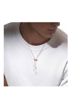 Moderniste Pav&eacute; Tie Necklace