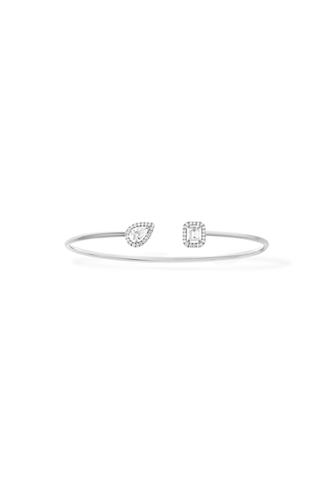 My Twin Toi &amp; Moi Bangle in White Gold Size M