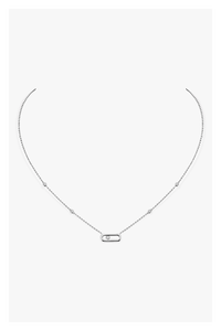 Move Uno Necklace in White Gold