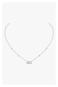 Move Uno Necklace in White Gold