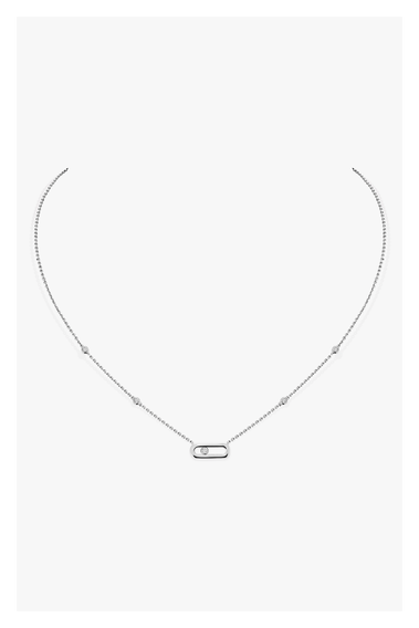 Move Uno Necklace in White Gold