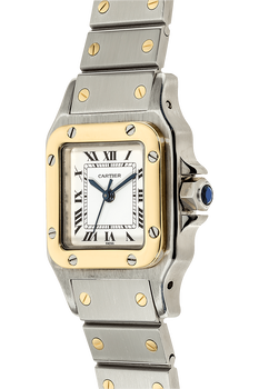 Santos Galbee Yellow Gold and Stainless Steel Automatic
