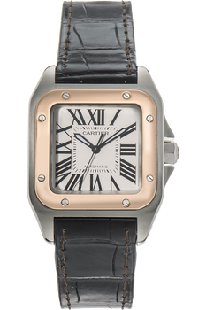 Santos 100 Rose Gold and Stainless Steel Automatic