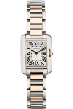 Tank Anglaise Rose Gold and Stainless Steel Quartz