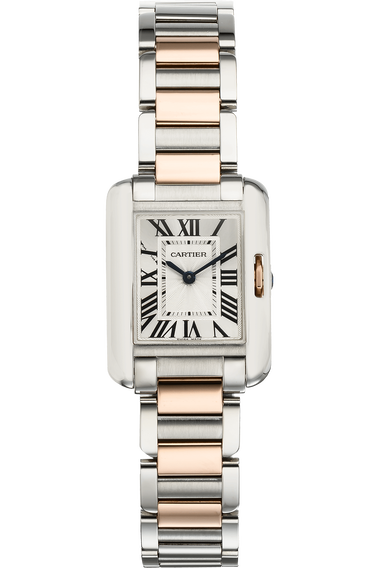 Tank Anglaise Rose Gold and Stainless Steel Quartz