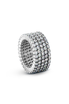 Serafino 5-row Ring Bracelet in White Gold