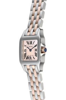 Santos Demoiselle Rose Gold and Stainless Steel Quartz