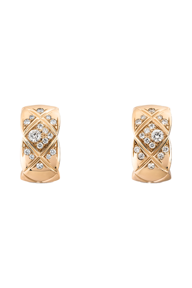 chanel quilted earrings