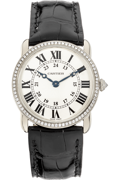 Ronde Louis Cartier White Gold Quartz