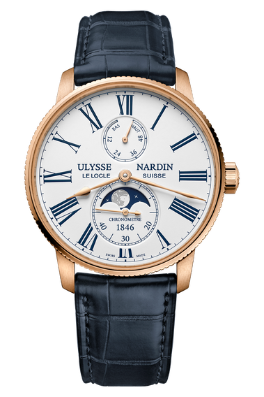 Marine Torpilleur Moonphase 42mm Rose Gold