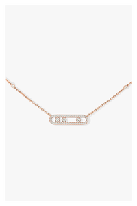 Baby Move Pavé Pendant in Pink Gold