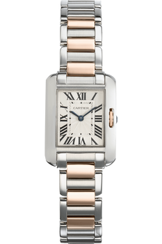 Tank Anglaise Rose Gold and Stainless Steel Quartz