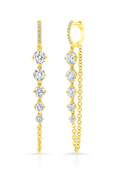 Chain Earrings in Yellow Gold