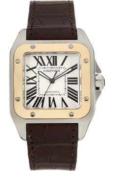 Santos 100 Yellow Gold and Stainless Steel Automatic